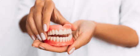 A close-up of a human teeth.